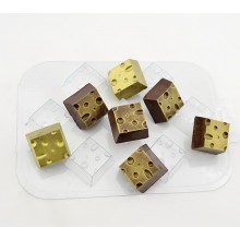 Форма для отливки шоколада "Сырные кубики"